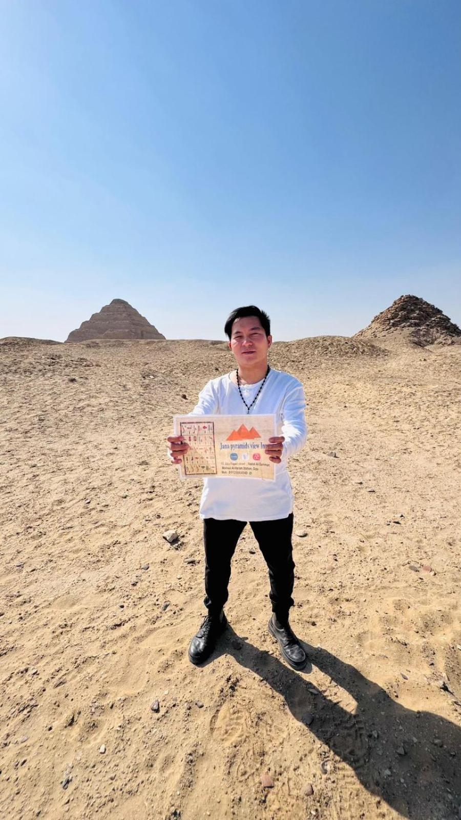 Jana Pyramids View In 3 Panzió Kafret el-Gabal Kültér fotó